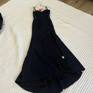 Size 6 Promgirl Blue Flower sides Zip back